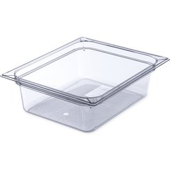 10221B07 StorPlus™ Polycarbonate Food Pan 1/2 Size, 4" Deep - Clear