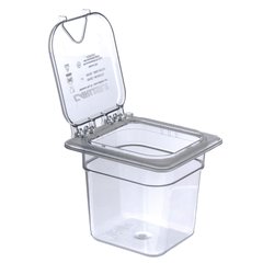 3068507 StorPlus™ Polycarbonate Food Pan 1/6 Size, 6" Deep - Clear