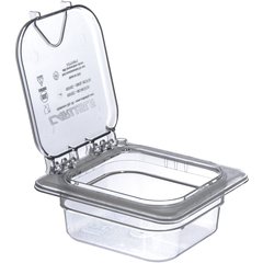 3068307 StorPlus™ Polycarbonate Food Pan 1/6 Size, 2.5" Deep - Clear