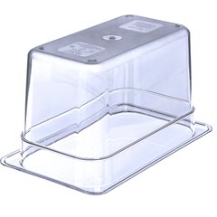 3068207 StorPlus™ Polycarbonate Food Pan 1/4 Size, 6" Deep - Clear