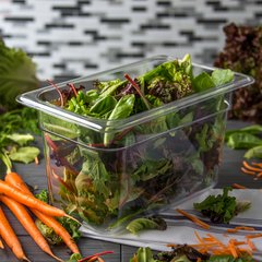 3068207 StorPlus™ Polycarbonate Food Pan 1/4 Size, 6" Deep - Clear