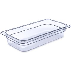 3066007 StorPlus™ Polycarbonate Food Pan 1/3 Size, 2 1/2" Deep - Clear