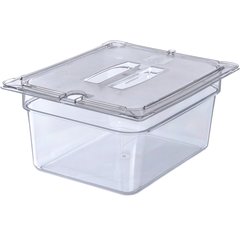 10222B07 StorPlus™ Polycarbonate Food Pan 1/2 Size, 6" Deep - Clear