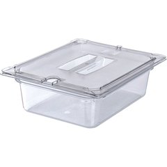 10221B07 StorPlus™ Polycarbonate Food Pan 1/2 Size, 4" Deep - Clear
