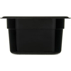 3068403 StorPlus™ Polycarbonate Food Pan 1/6 Size, 4" Deep - Black