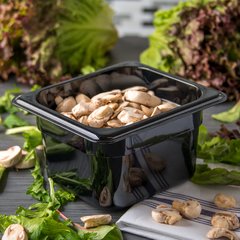 3068403 StorPlus™ Polycarbonate Food Pan 1/6 Size, 4" Deep - Black