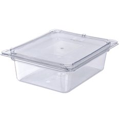 10221B07 StorPlus™ Polycarbonate Food Pan 1/2 Size, 4" Deep - Clear