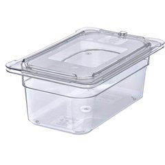 3068107 StorPlus™ Polycarbonate Food Pan 1/4 Size, 4" Deep - Clear