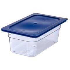 3068107 StorPlus™ Polycarbonate Food Pan 1/4 Size, 4" Deep - Clear
