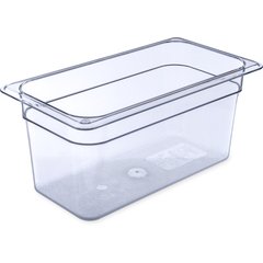 3066207 StorPlus™ Polycarbonate Food Pan 1/3 Size, 6" Deep - Clear