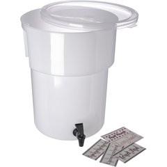 221002 Round Beverage Dispenser 5 Gallon - White
