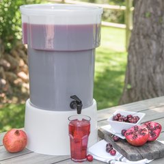 221002 Round Beverage Dispenser 5 Gallon - White