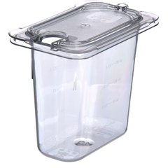 10337U07 StorPlus™ Polycarbonate Notched Universal Lid 1/9 Size - Clear
