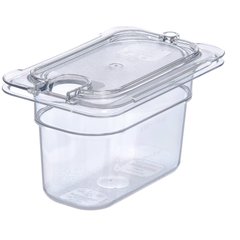 10337U07 StorPlus™ Polycarbonate Notched Universal Lid 1/9 Size - Clear
