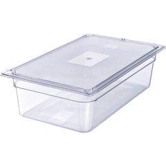 10202B07 StorPlus™ Polycarbonate Food Pan Full-Size, 6" Deep - Clear