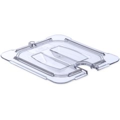 10311U07 StorPlus™ Polycarbonate Notched Handled Universal Lid 1/6 Size - Clear
