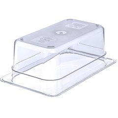 3068107 StorPlus™ Polycarbonate Food Pan 1/4 Size, 4" Deep - Clear