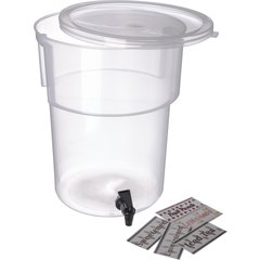220930 Round Beverage Dispenser 5 Gallon - See Thru