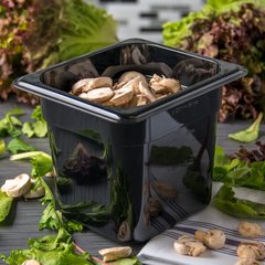 3068503 StorPlus™ Polycarbonate Food Pan 1/6 Size, 6" Deep - Black