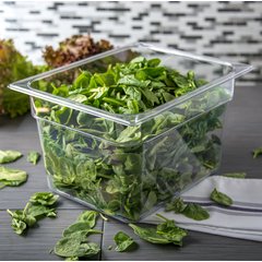 10223B07 StorPlus™ Polycarbonate Food Pan 1/2 Size, 8" Deep - Clear