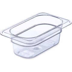 3068607 StorPlus™ Polycarbonate Food Pan 1/9 Size, 2.5" Deep - Clear