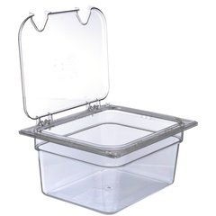 10222B07 StorPlus™ Polycarbonate Food Pan 1/2 Size, 6" Deep - Clear