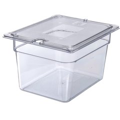 10223B07 StorPlus™ Polycarbonate Food Pan 1/2 Size, 8" Deep - Clear