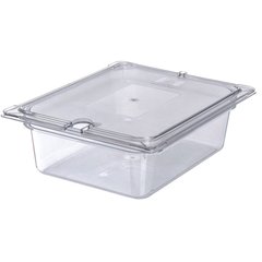 10221B07 StorPlus™ Polycarbonate Food Pan 1/2 Size, 4" Deep - Clear