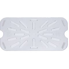 3069507 StorPlus™ Polycarbonate Food Pan Drain Grate 1/4 Size - Clear