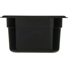 3068703 StorPlus™ Polycarbonate Food Pan 1/9 Size, 4" Deep - Black