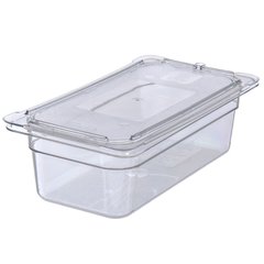 10276U07 StorPlus™ Polycarbonate Flat Universal Lid 1/3 Size - Clear