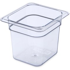 3068507 StorPlus™ Polycarbonate Food Pan 1/6 Size, 6" Deep - Clear