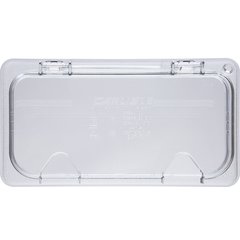 10279Z07 StorPlus™ EZ Access Hinged Notched Universal Food Pan Lid 1/3 Size - Clear