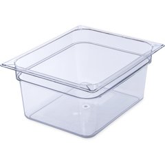 10222B07 StorPlus™ Polycarbonate Food Pan 1/2 Size, 6" Deep - Clear