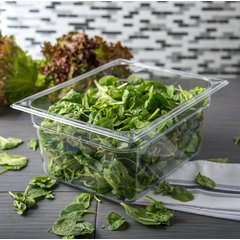 10222B07 StorPlus™ Polycarbonate Food Pan 1/2 Size, 6" Deep - Clear