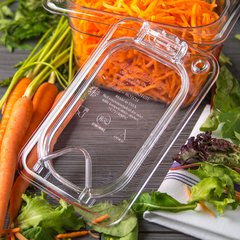 10339Z07 StorPlus™ EZ Access Hinged Notched Universal Food Pan Lid 1/9 Size - Clear