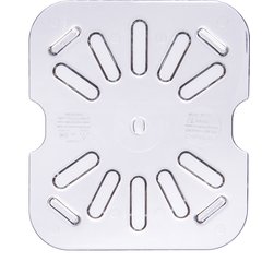 3068907 StorPlus™ Polycarbonate Food Pan Drain Grate 1/6 Size - Clear
