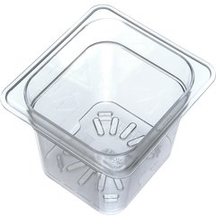 3068907 StorPlus™ Polycarbonate Food Pan Drain Grate 1/6 Size - Clear