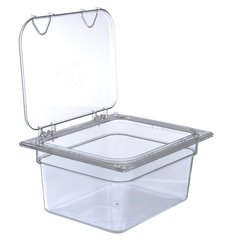 10222B07 StorPlus™ Polycarbonate Food Pan 1/2 Size, 6" Deep - Clear