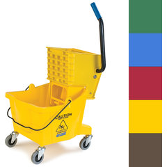 3690804 Commercial Mop Bucket with Side-Press Wringer 26 Quart - Yellow