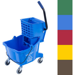 3690814 Commercial Mop Bucket with Side-Press Wringer 26 Quart - Blue