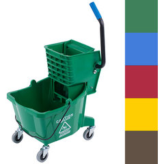 3690809 Commercial Mop Bucket with Side-Press Wringer 26 Quart - Green