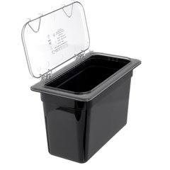 3066903 StorPlus™ Polycarbonate Food Pan 1/3 Size, 8" Deep - Black