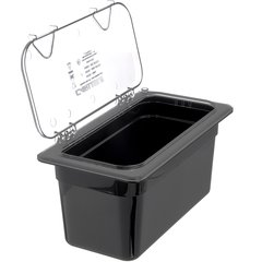 3066203 StorPlus™ Polycarbonate Food Pan 1/3 Size, 6" Deep - Black