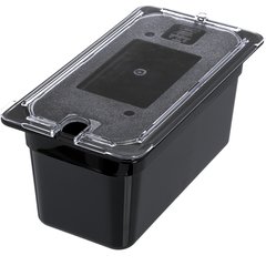 3066203 StorPlus™ Polycarbonate Food Pan 1/3 Size, 6" Deep - Black