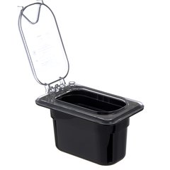 3068703 StorPlus™ Polycarbonate Food Pan 1/9 Size, 4" Deep - Black