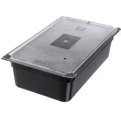 10202B03 StorPlus™ Polycarbonate Food Pan Full-Size, 6" Deep - Black