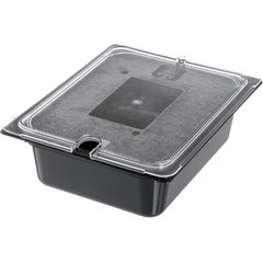 10221B03 StorPlus™ Polycarbonate Food Pan 1/2 Size, 4" Deep - Black