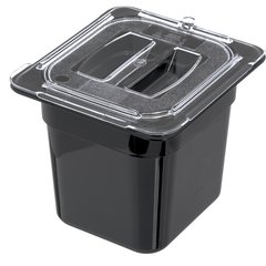 10310U07 StorPlus™ Polycarbonate Handled Universal Lid 1/6 Size - Clear