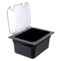 10222B03 StorPlus™ Polycarbonate Food Pan 1/2 Size, 6" Deep - Black